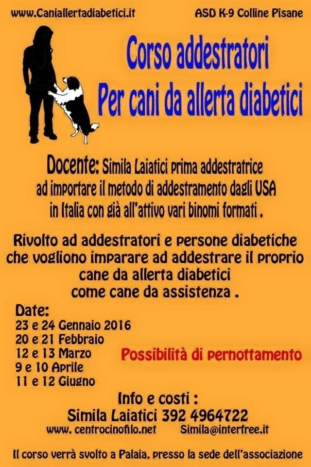 CORSO ADDESTRATORI CANI DA ALLERTA DIABETICI - Da 1/4 di secolo BORDER COLLIE