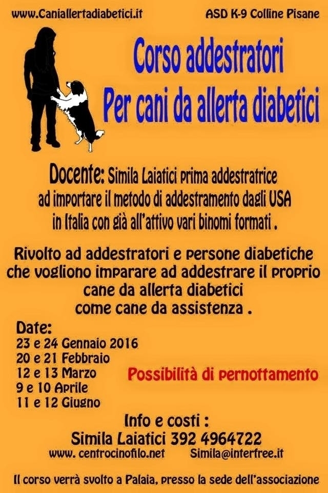 CORSO ADDESTRATORI CANI DA ALLERTA DIABETICI - Da 1/4 di secolo BORDER COLLIE